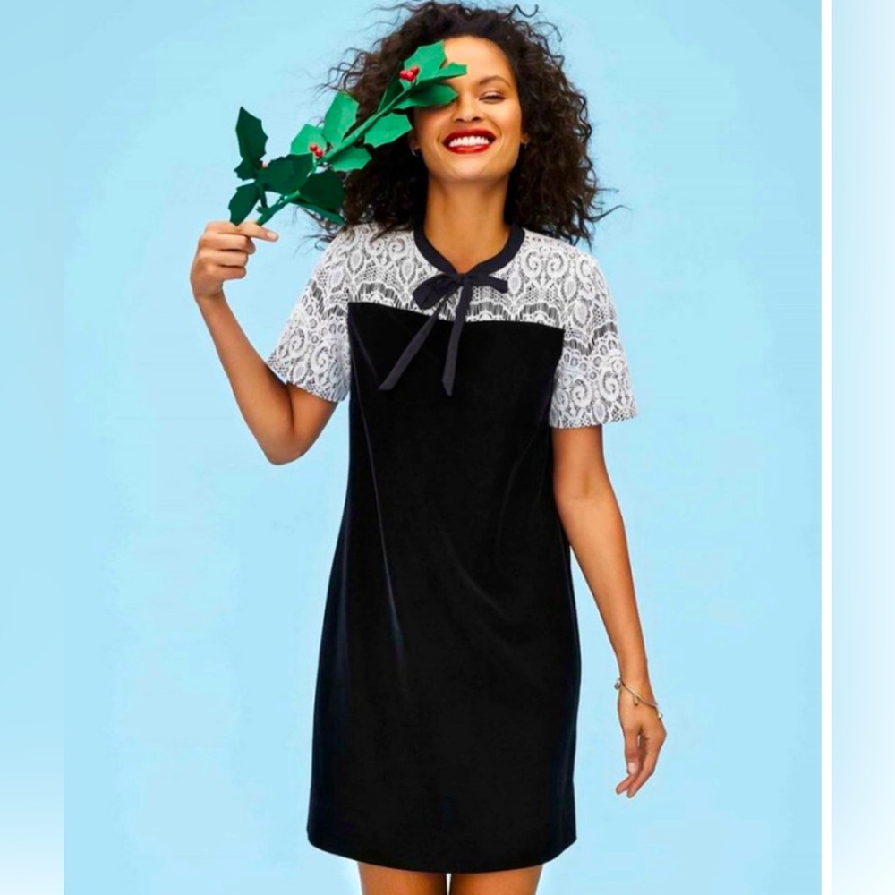 Draper James Velvet/Lace Mini Holiday Dress / Size 4
